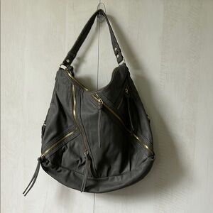 Gray Leather Women's Bag